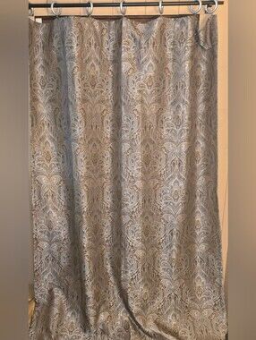 Elegant Paisley Shower Curtain in Taupe and Ivory